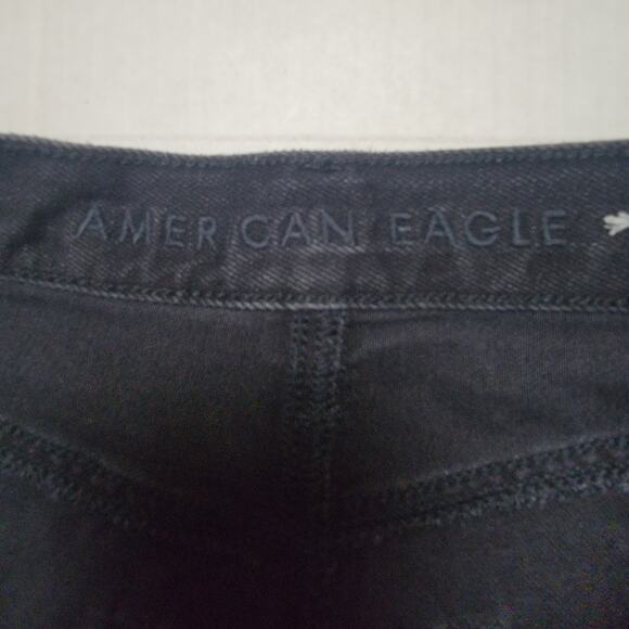 American Eagle Black Distressed 90s Boyfriend Shorts SZ 0 - Picture 5 of 5